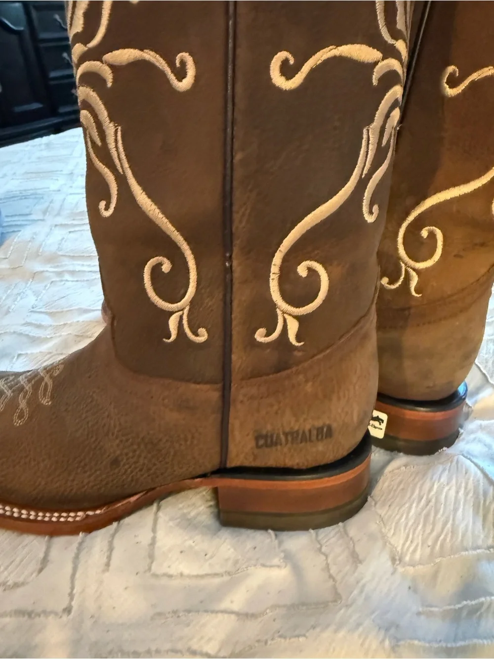 Women's Brown Embroidered Western Boots